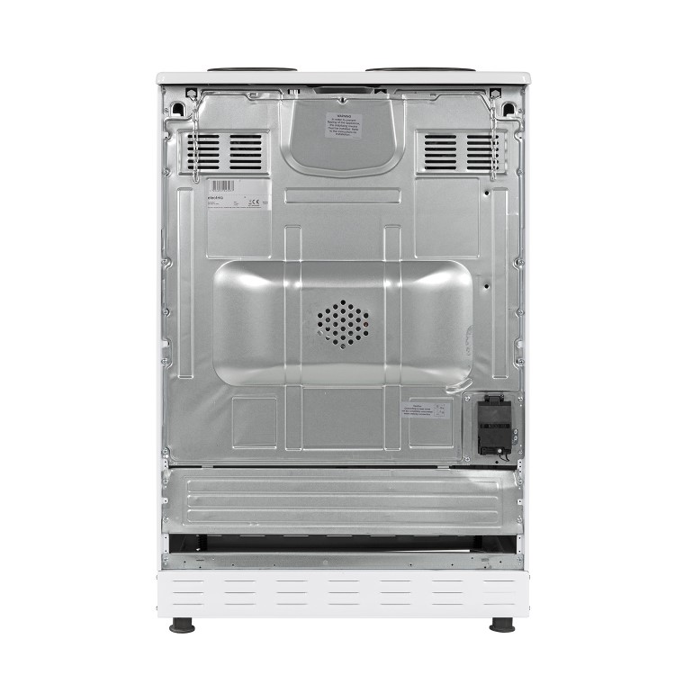 Refurbished electriQ EQEC60W1 60cm Single Oven Electric Cooker with Sealed Plate Hob White