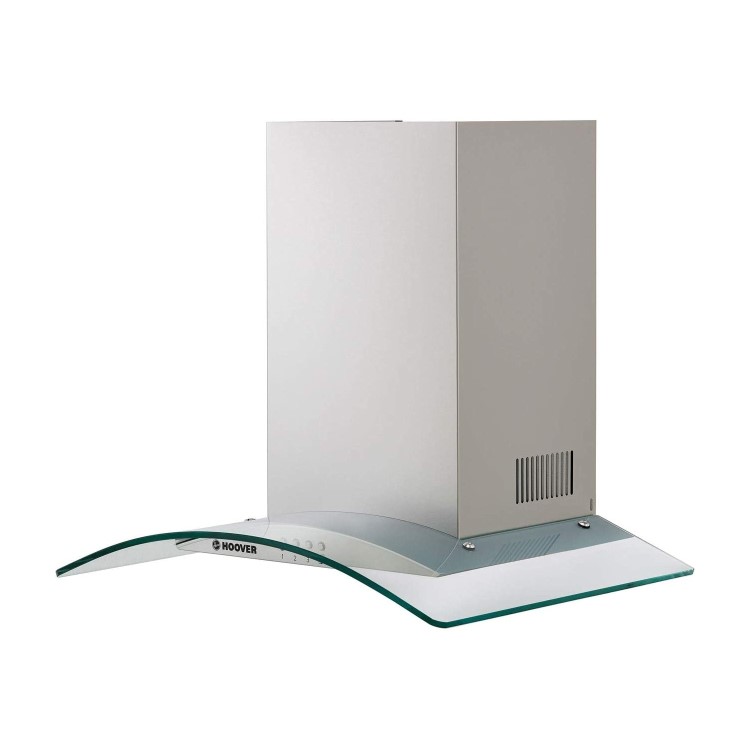 Refurbished Hoover HGM600X/1 60cm Curved Glass Chimney Cooker Hood Stainless Steel