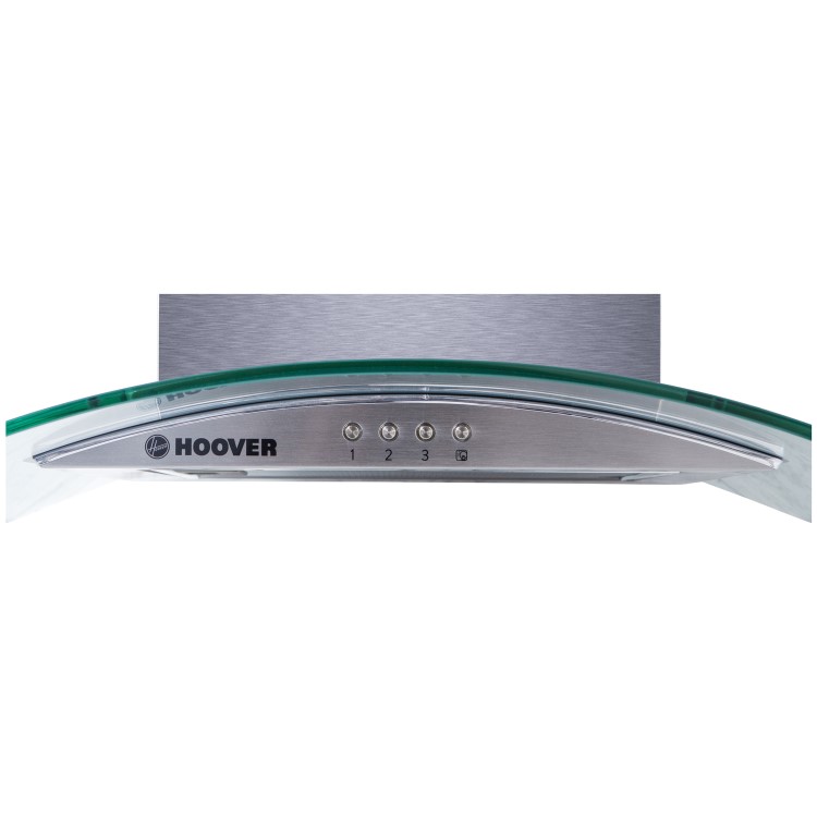 Refurbished Hoover HGM600X/1 60cm Curved Glass Chimney Cooker Hood Stainless Steel