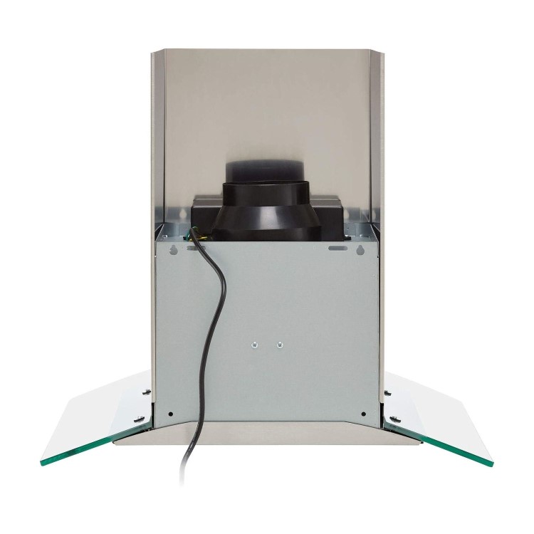 Refurbished Hoover HGM600X/1 60cm Curved Glass Chimney Cooker Hood Stainless Steel