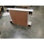 GRADE A2 - White & Beige Concrete Effect Freestanding Smart Electric Fireplace - AmberGlo