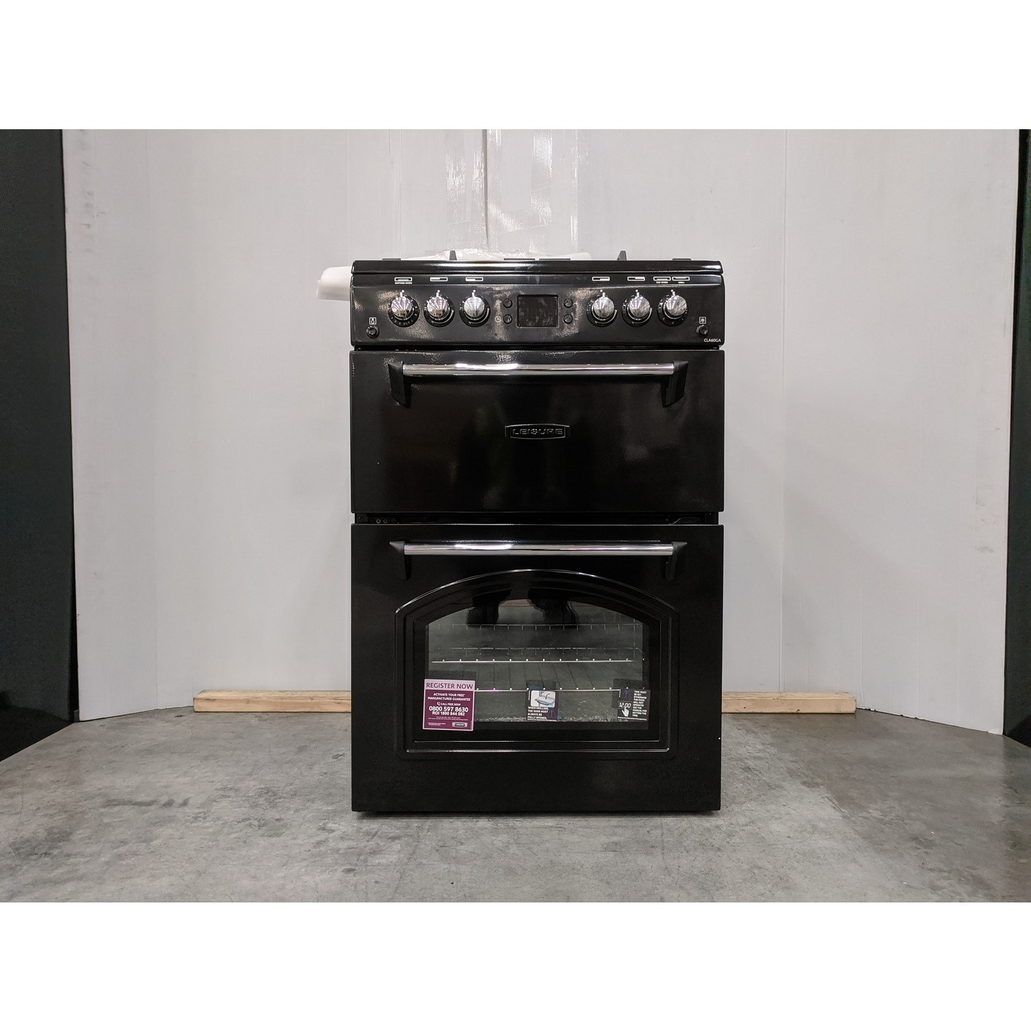 Refurbished Leisure Classic CLA60GAK 60cm Double Oven Gas Cooker Black