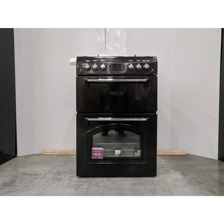 Refurbished Leisure Classic CLA60GAK 60cm Double Oven Gas Cooker Black