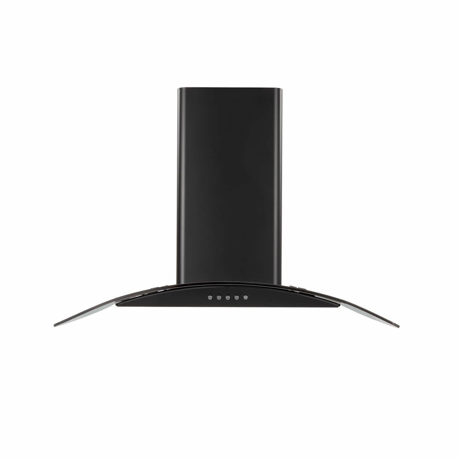 electriQ 60cm Curved Glass Cooker Hood Black EIQCURV60ENBL