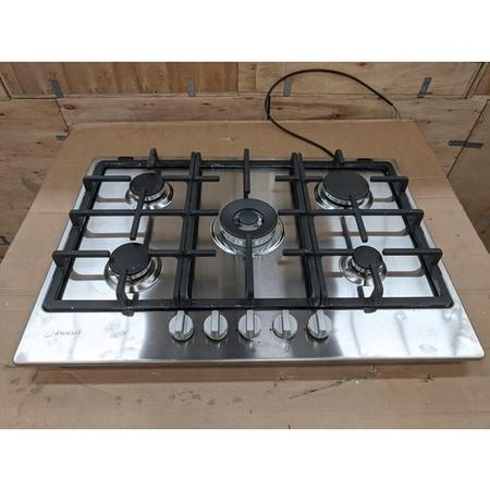 Refurbished Indesit THP751WIX 75cm 5 Burner  Gas Hob Stainless Steel