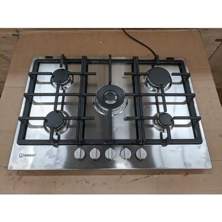 Refurbished Indesit THP751WIX 75cm 5 Burner  Gas Hob Stainless Steel