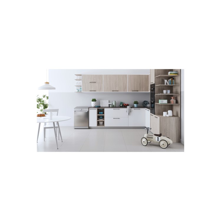 Refurbished Indesit Freestanding Dishwasher - Stainless Steel