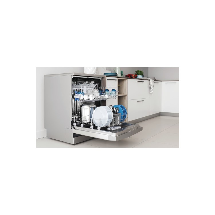 Refurbished Indesit Freestanding Dishwasher - Stainless Steel