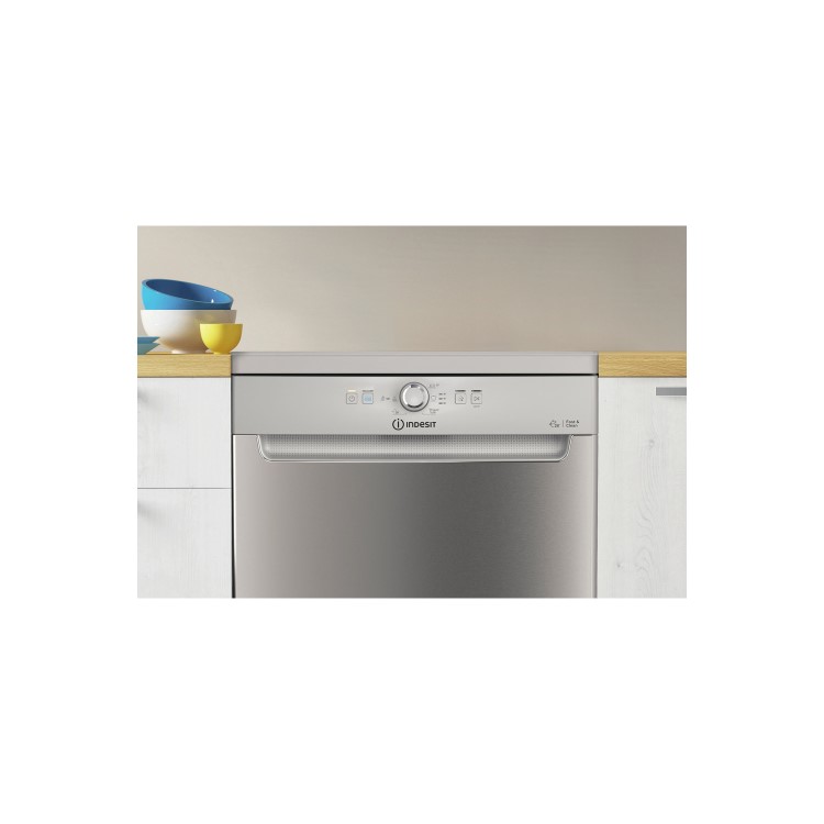 Refurbished Indesit Freestanding Dishwasher - Stainless Steel