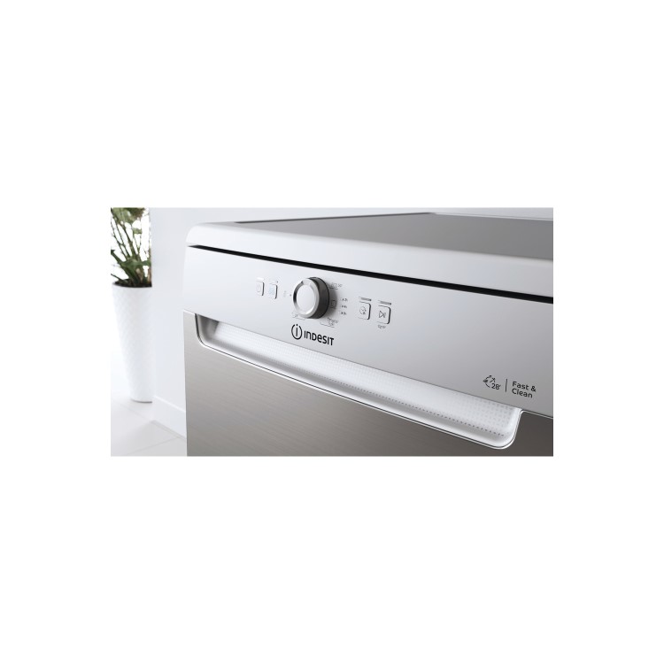 Refurbished Indesit Freestanding Dishwasher - Stainless Steel