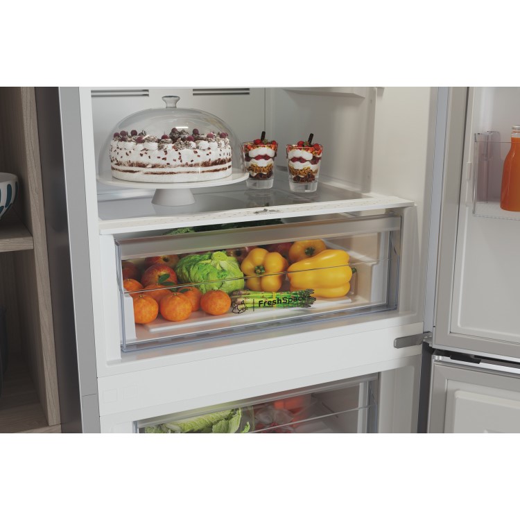 Indesit 322 Litre 50/50 Freestanding Total No Frost Fridge Freezer - Silver