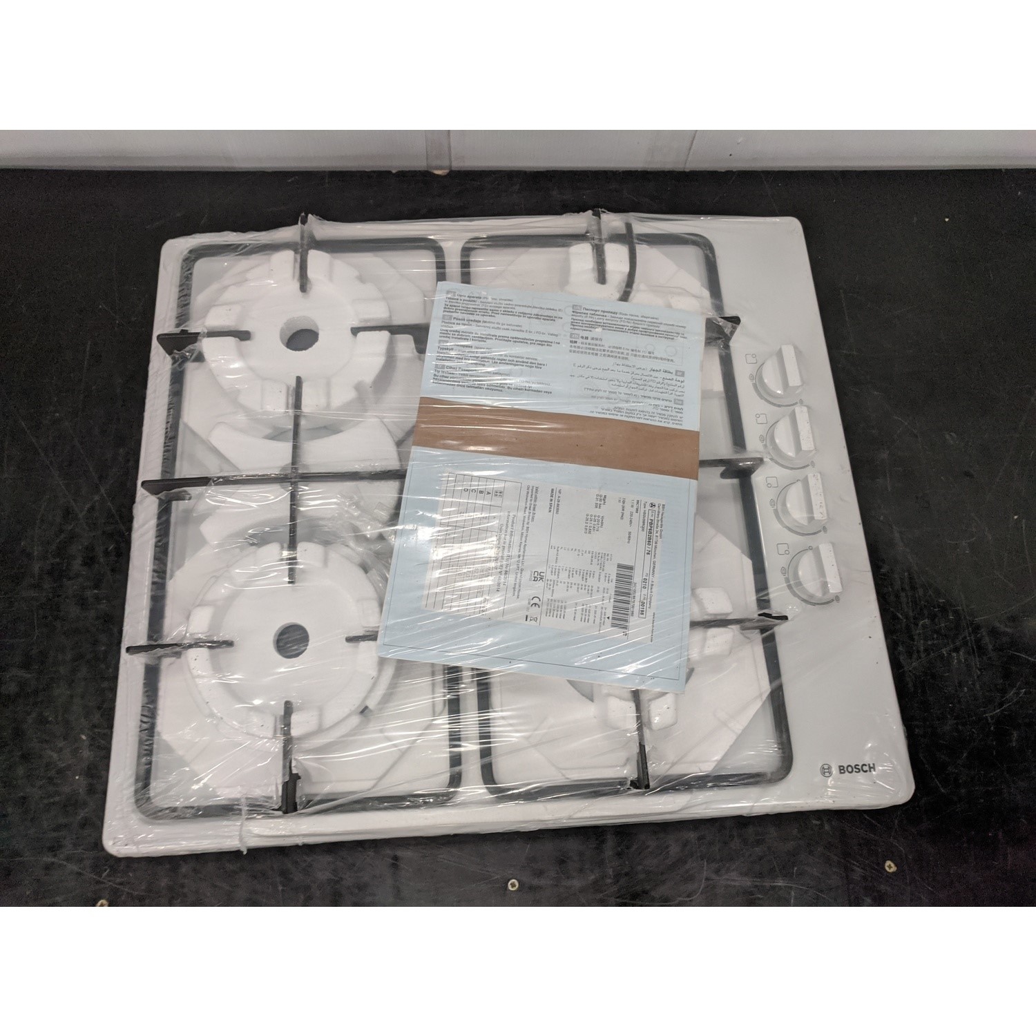 Refurbished Bosch Series 2 PBP6B2B60 58cm 4 Burner Gas Hob White