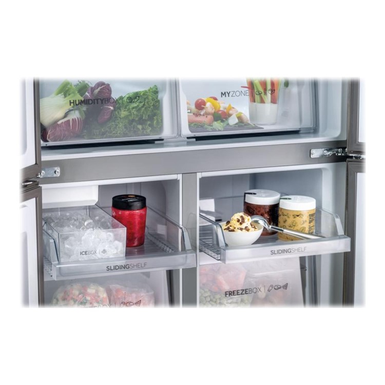 Refurbished Haier HTF-520IP7 Freestanding 525 Litre Frost Free Fridge Freezer with Ice Dispenser