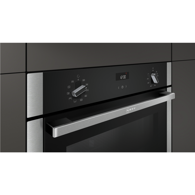 Neff N50 Slide Hide Electric Single Oven Stainless Steel