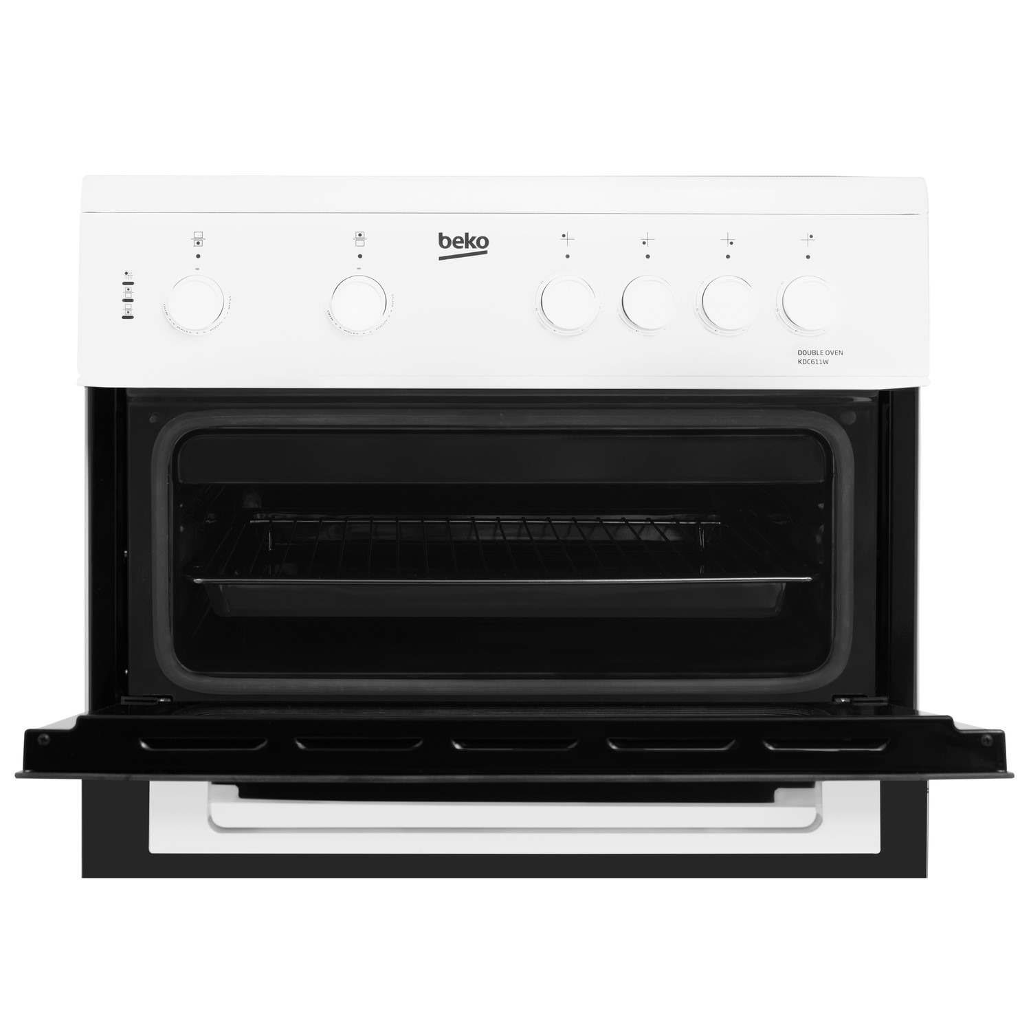 Beko 60cm Electric Cooker - White KDC611W | Appliances Direct