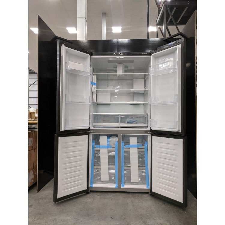 Refurbished Haier Cube Series HTF-610DSN7 610 Litre American Fridge Freezer Black