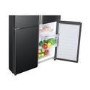 Refurbished Haier HTF-610DSN7 Freestanding 610 Litre 70/30 American Fridge Freezer Black