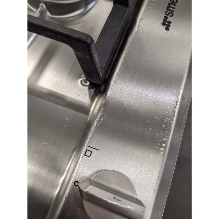 Refurbished Smeg P261XGH 60cm 4 Burner Gas Hob with Ultra Rapid Burner Stainless Steel