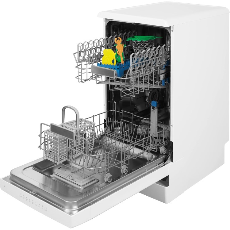 Refurbished Indesit Push&Go DSFO3T224ZUKN 10 Place Freestanding Dishwasher White