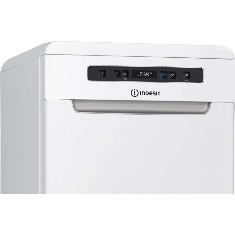 Refurbished Indesit Push&Go DSFO3T224ZUKN 10 Place Freestanding Dishwasher White