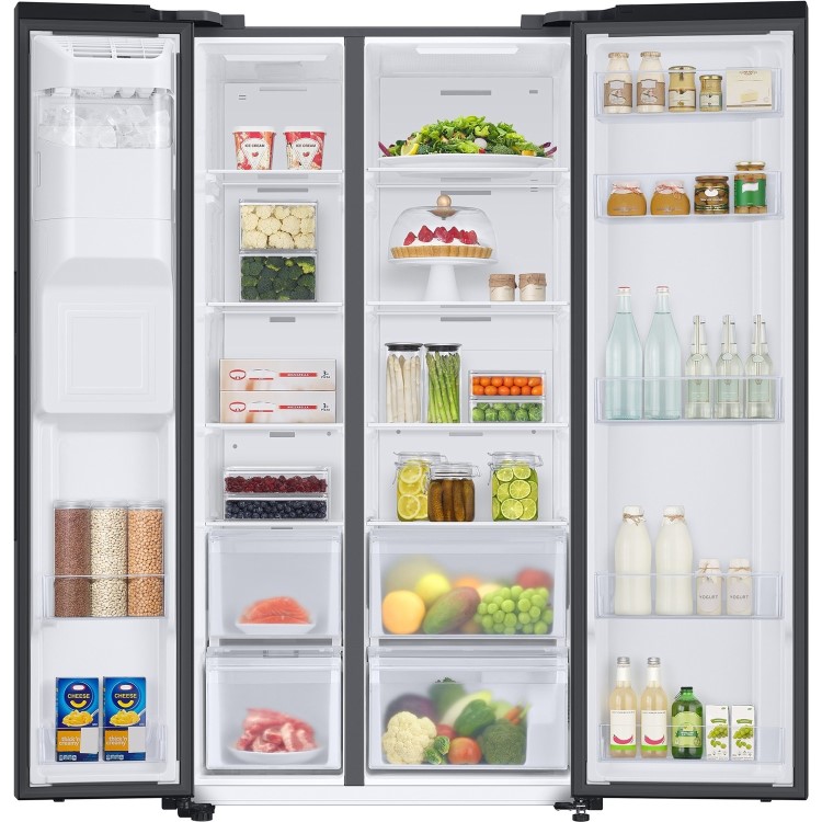 Refurbished Samsung RS67A8810B1 Freestanding 609 Litre American Fridge Freezer Black