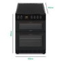 electriQ 60cm Electric Cooker - Black