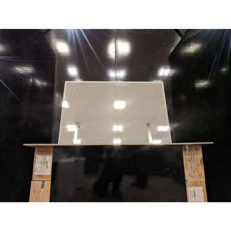 GRADE A2 - Rectangular LED Bathroom Mirror with Bluetooth & Shaver Socket 1200 x 800mm - Divine
