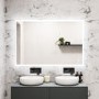 Rectangular Heated Bathroom Mirror with Lights, Bluetooth & Shaver Socket 1200 x 800mm - Divine