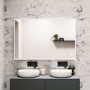 Rectangular Heated Bathroom Mirror with Lights, Bluetooth & Shaver Socket 1200 x 800mm - Divine