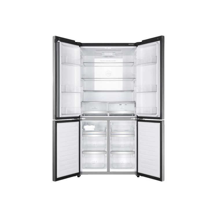 Refurbished Haier HTF-610DSN7 Freestanding 610 Litre 70/30 American Fridge Freezer Black