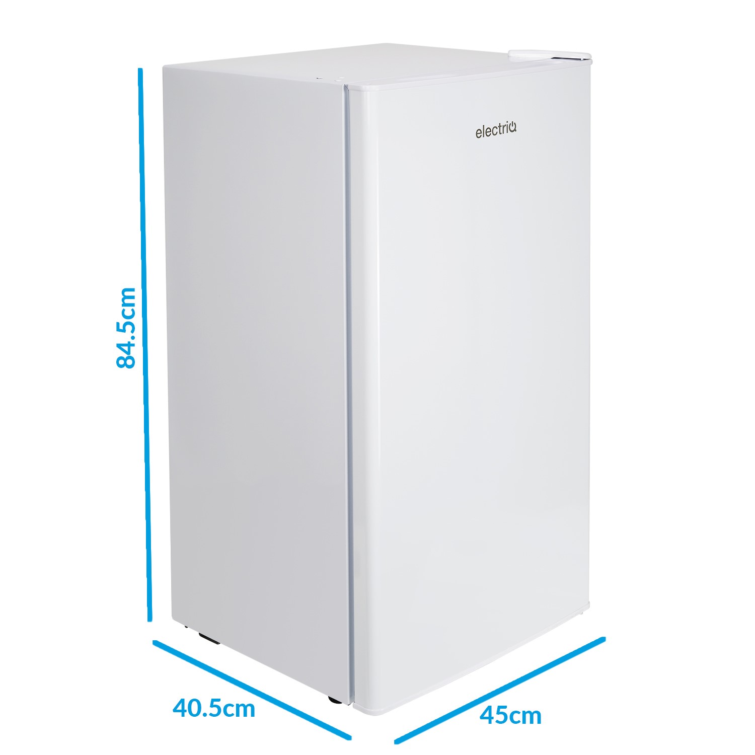 electriQ 62 Litre Freestanding Under Counter Fridge with Ice Box White EQ45FRIDGEICE