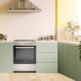 electriQ 60cm Dual Fuel Single Oven Cooker - Stainless Steel