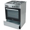 electriQ 60cm Dual Fuel Single Oven Cooker - Stainless Steel