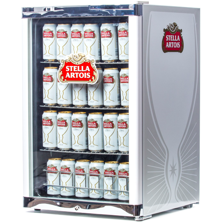 Refurbished Husky HU218 Stella Artois 122 Litre Undercounter Drinks Cooler Fridge White