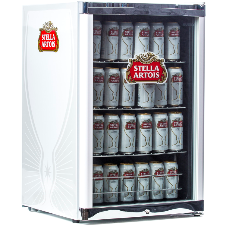 Refurbished Husky HU218 Stella Artois 122 Litre Undercounter Drinks Cooler Fridge White