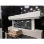 GRADE A2 - White and Beige Concrete Effect Wall Mounted Alexa Electric Fireplace - Amberglo