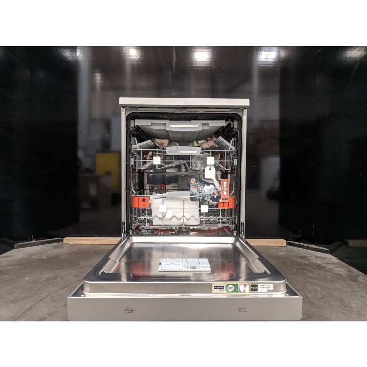 Refurbished Hotpoint HFP5O41WLGXUK 14 Place Freestanding Dishwasher Stainless Steel