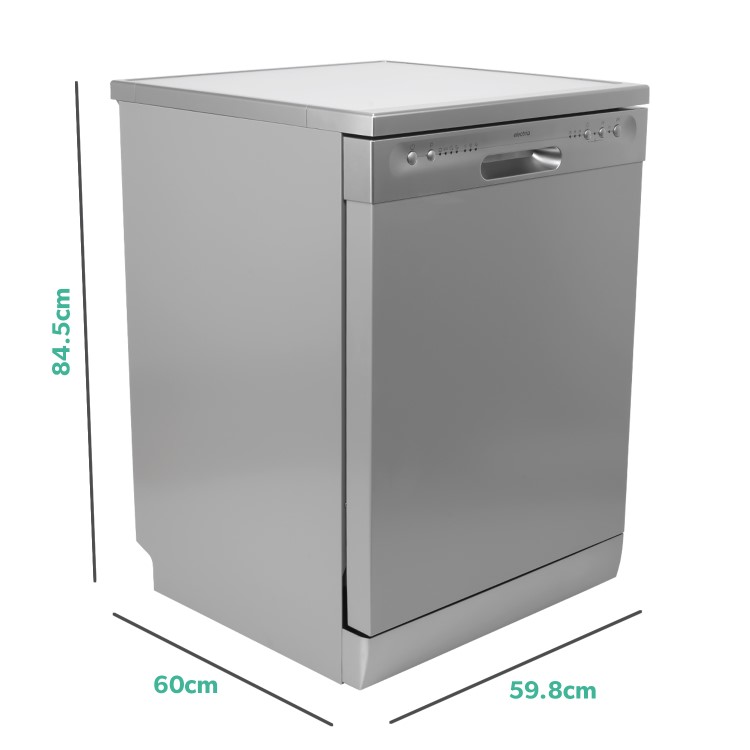 Refurbished electriQ Freestanding Dishwasher - Silver