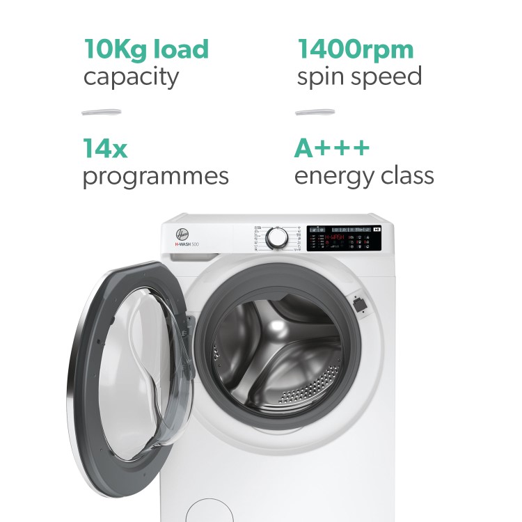 Hoover HW410AMC/1-80 H-Wash 500 10kg Freestanding Washing Machine - White
