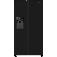 Refurbished Hisense RS694N4TBF 535 Litre American Fridge Freezer Black 