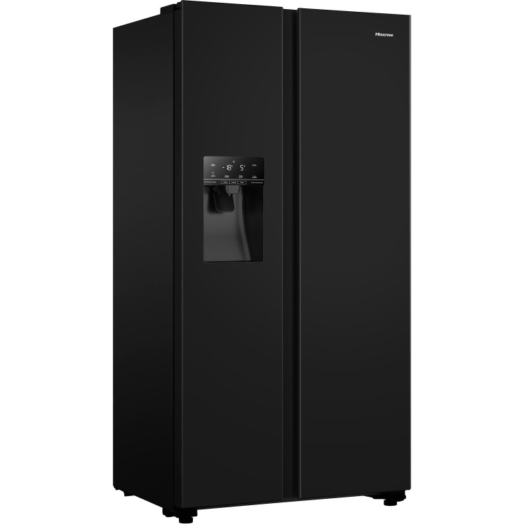 Refurbished Hisense RS694N4TBF Freestanding 535 Litre American Fridge Freezer Black 