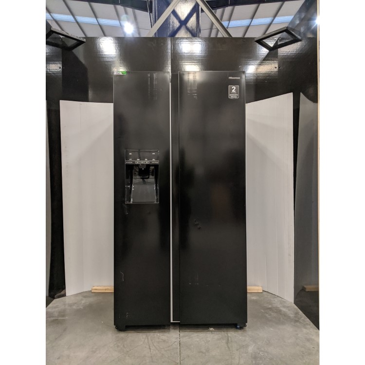 Refurbished Hisense RS694N4TBF Freestanding 535 Litre American Fridge Freezer Black 