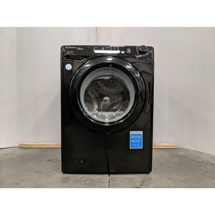 Refurbished Candy Ultra HCU1492DBBE/1-80 Freestanding 9KG 1400 Spin Washing Machine Black