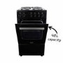 Refurbished electriQ EQEC50B1 50cm Electric Cooker with Sealed Plate Hob Black