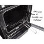 Refurbished electriQ EQEC50B1 50cm Electric Cooker with Single Oven and Solid Hotplate Black