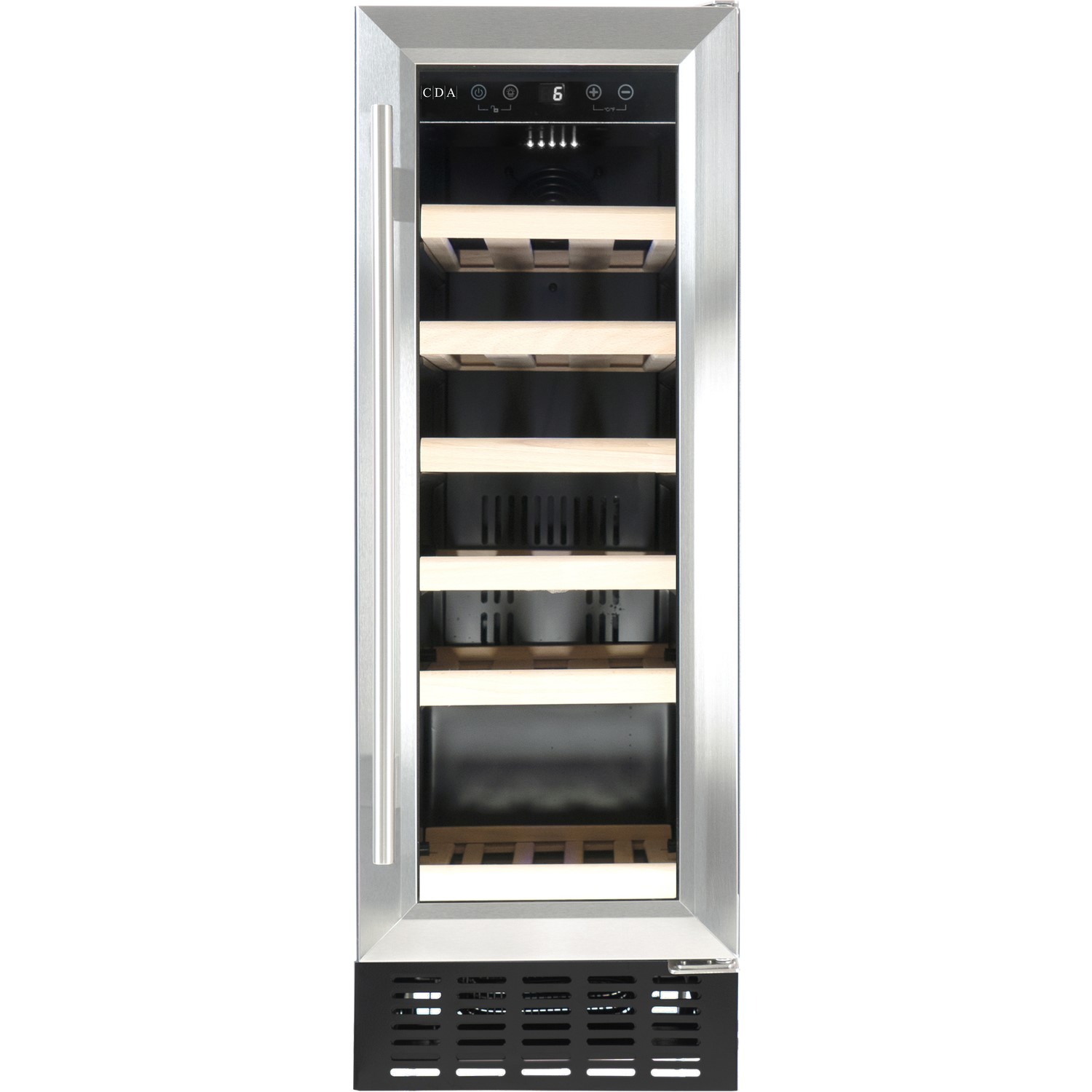 CDA 30cm Freestanding Under Counter Wine Cooler Stainless Steel WCCFO302SS Appliances Direct