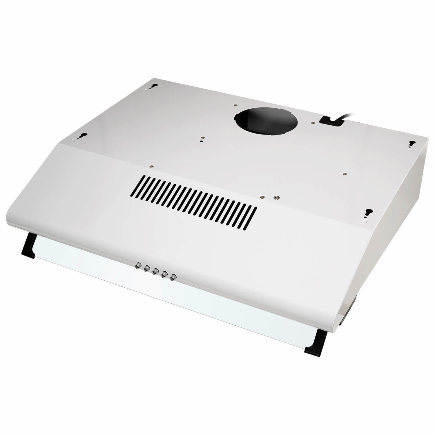 Visor cooker hoods on sale with rear extraction