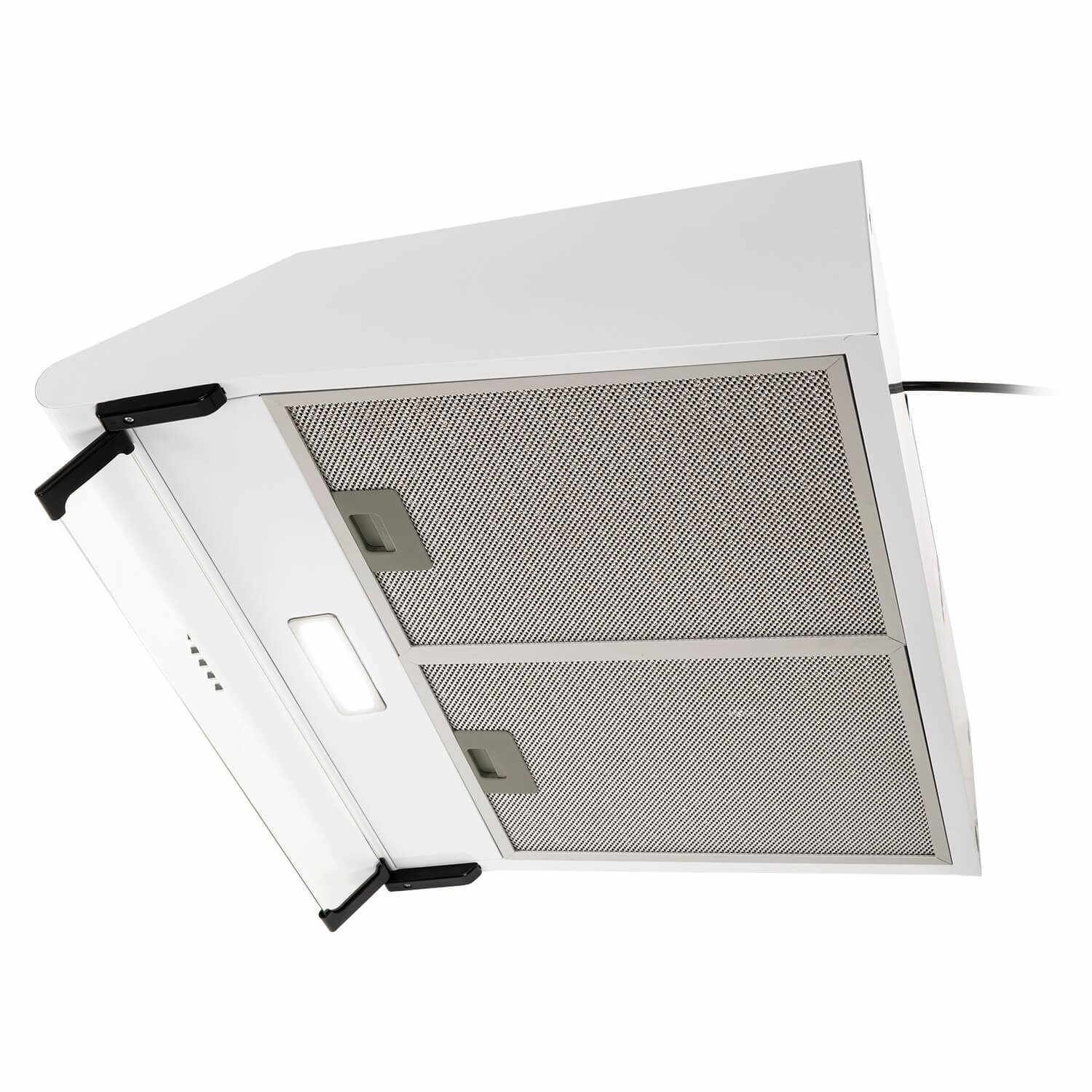 electriQ 60cm Top & Rear Venting Visor Cooker Hood White Eiqtmvisorwh Appliances Direct
