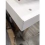 GRADE A3 - White Marble Freestanding Electric Fireplace Suite with Log Effect - Amberglo