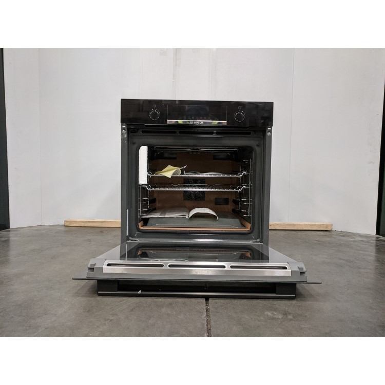 Refurbished Bosch Serie 6 HBG579BB6B 60cm Single Built In Electric Oven With Pyrolytic Cleaning Black